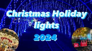 Christmas Lights 2024 Fun Train Doubledecker Carousel Singing Bears  LemonLandKids [upl. by Egin]