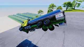 BeamNG Drive  Amazing High Speed Big Trucks amp Crashes 54  Frontier Crash [upl. by Lleznol]