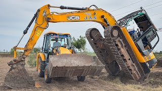 JCB 3DX Unloading from Truck and Pipeline dig Installation and backfilling  Jcb video [upl. by Rezal]