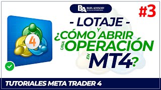 LOTAJE Y COMO ABRIR UNA OPERACIÓN EN MT4  TRADING [upl. by Schonfeld]