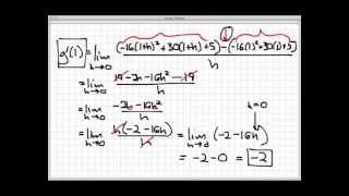 Screencast 132 The derivative of a function at a point [upl. by Bobinette]