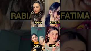 Iqra Kanwal vs Hira Faisal vs Fatima Faisal vs Rabia Faisal TikTok video [upl. by Anetta]