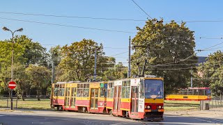 Konstal 805Na 1009  1010  MPK Łódź 🚊 linia 2B [upl. by Ahsinuq]