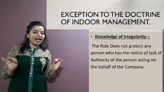 Doctrine of indoor managementTurquands rule [upl. by Gardy]