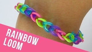 How To Make a Basic Rainbow Loom Bracelet [upl. by Ahtelahs712]