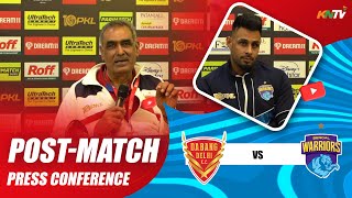 PKL 10 M100 Dabang Delhi KC Vs Bengal Warriors Press Conference ft Maninder Singh amp Vishal [upl. by Abra]