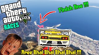 Mount Chillad pe Race  Gta 5 Races Hindi Funny Gameplay part 1 [upl. by Roxie790]