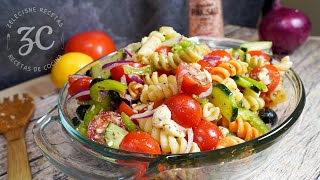 Ensalada Griega con Pasta  Saludable y fácil de hacer 😉 [upl. by Alliehs]