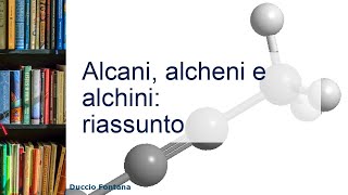 Alcani alcheni e alchini riassunto [upl. by Kaazi]