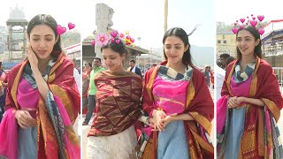 Telugu Cinema Actress Neha Shetty Spotted In Tirumala With Her Sister nehashetty movieupdates [upl. by Esalb]