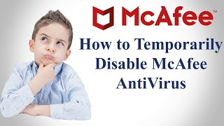 How to Temporarily disable McAfee in Windows Windows 10 Firewall  Antivirus [upl. by Haldi]