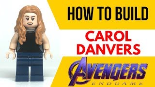 HOW TO Build CAROL DANVERS from Avengers Endgame as a LEGO Minifig [upl. by Crissie]