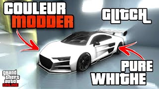 SOLO GLITCH COULEUR MODDER CREW PURE WHITE SUR SES VEHICULES SUR GTA ONLINE 168 [upl. by Lezirg]