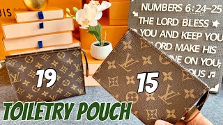 Louis Vuitton TOILETRY POUCH 15 and 19 [upl. by Carroll]