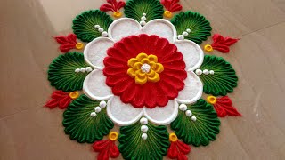 Simple rangoli designDiwali rangoli design Navaratri rangoli Rangoli designs [upl. by Barolet]