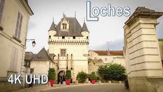 Loches France  Small town with big history Walking Tour  4K UHD [upl. by Asilehs]