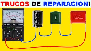 Como medir capacitores sobre la placa con simple TRUCO [upl. by Nemraciram]