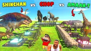 SHINCHAN vs CHOP vs AMAANT Animal Spawner in Animal Revolt Battle Simulator [upl. by Cyler255]