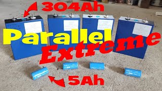 304Ah in parallel with 5Ah Will it destroy the small battery Battery Bank Parallel Extreme Part1 [upl. by Netta]