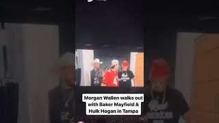 MORGAN WALLEN TAMPA WALKOUT W HULK HULGAN amp BAKER MAYFIELD [upl. by Ahseirej]