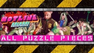 Hotline Miami  All Puzzle Pieces  FULL GUIDE [upl. by Everett]