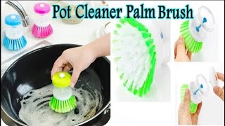 Pot Cleaner Palm Brush best soap dispensing palm brush 2023  visit With Asghar [upl. by Eneryc318]