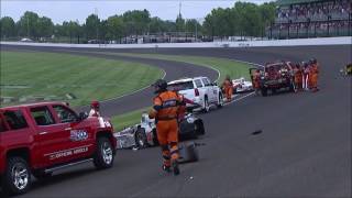 Crash Indy 500 Power Hinchcliffe Davison [upl. by Hung]