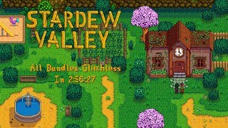 Stardew Valley Speedruns  All Bundles Glitchless in 25627 [upl. by Arbas]