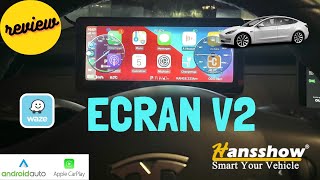 EXCLUSIF en Europe  écran additionnel Hansshow V2 pour Tesla model 3  la review exclusive [upl. by Sebbie]