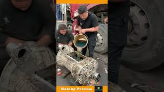 The Process Of Adding Oil To A Truck Engine [upl. by Grier]