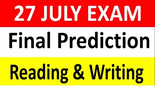 Reading amp Writing Prediction For 27 July Ielts Exam 27 July 2024 Ielts exam27 July IELTS Test [upl. by Lamar]