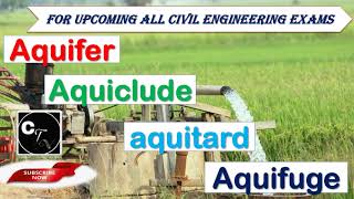 AQUIFERAQUICLUDEAQUIFUGEAQUITARDFOR ALL UPCOMING CIVIL ENGINEERING EXAMSOVERSEERAE [upl. by Downs]