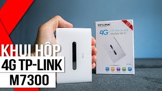 FPT Shop  Khui hộp và trên tay bộ phát 4G TPLINK M7300 [upl. by Kosaka]