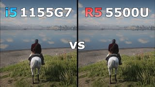 i5 1155G7 Intel Iris Xe Graphics vs Ryzen 5 5500U Vega 7 Gaming Test  2024 [upl. by Anderson492]