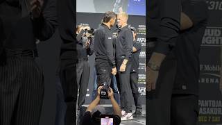 🇰🇿🇮🇪 SHAVKAT RAKHMONOV AND IAN GARRY FIRST FACE OFF UFC 310 PRESS CONFERENCE [upl. by Ogg]