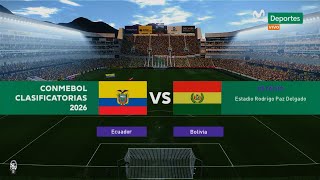 Ecuador Vs Bolivia Jornada 11 Eliminatorias Conmebol Mundial 2026 Pes 2021 14 Noviembre 2024 [upl. by Charry]