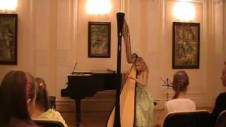 M Glinka  Nocturne quotRazlukaquot Alisa Sadikova 12 years old harpist [upl. by Harehs]