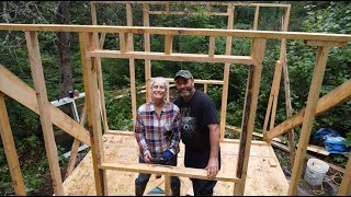 Off Grid Tiny Cabin Build Using Our Own Milled Lumber from our 50 Acre Forest in Northern Ontario [upl. by Aisela]