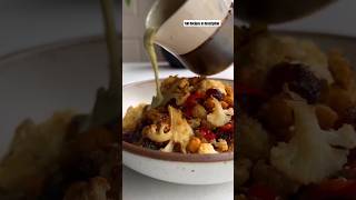 Delicious Roasted Cauliflower Date Salad Recipe  Perfect Side or Meal shorts plantbased vegan [upl. by Ayala]