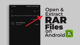 How to Open and Extract RAR Files on Android Using ZArchiver [upl. by Trudey160]