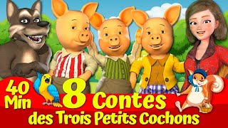 Les Trois Petits Cochons Et Le Grand Méchant Loup 🔴🐷🐺I Huit Contes I Contes de feés [upl. by Nesyaj]