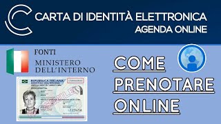 Come prenotare la Carta di identità elettronica online 2021 [upl. by Adle]