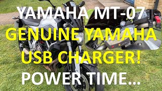 E5  Yamaha MT07FZ07  Installing a Yamaha USB DC Charger and carrying out a Scottoiler Refill [upl. by Mallin]