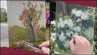 Capturing Spring Plein Air Painting at Gairloch Gardens [upl. by Nnylaj]