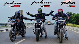 Bajaj Pulsar N150 Vs P150 Vs N160 Drag Race  Pulsar Brothers Fight  😱 [upl. by Spiros]