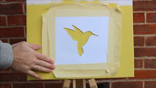 Easy Bird Stencil [upl. by Demetris]