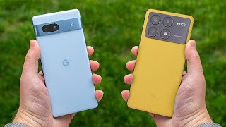 Google Pixel 7a Vs Poco X6 Pro [upl. by Burdelle]