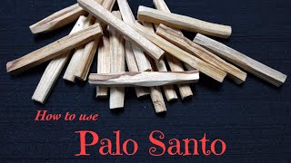 How to light and use Palo Santo sticks for energy clearing and incense palosanto [upl. by Kelwunn]