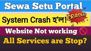 Sewa Setu Portal Not Working Sewa Setu website Crash Assam  Sewa Setu Site Problem 🚫 [upl. by Ree742]