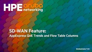 SDWAN Feature AppExpress QoE Trends and Flow Table Columns [upl. by Odrick]